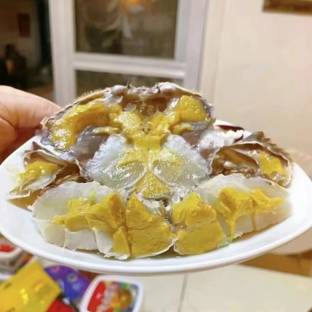 5两左右/只 宁波舟山白膏呛蟹 生腌蟹 炝蟹 生吃咸蟹子 不可蒸煮