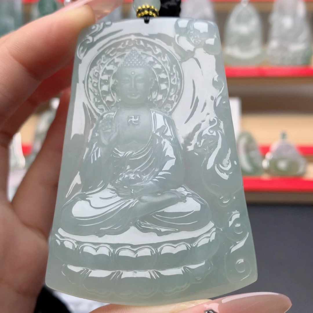 H****颈饰未镶嵌翡翠阿弥陀佛