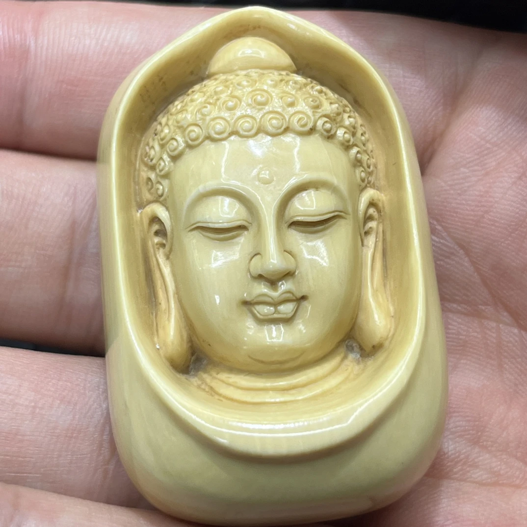 5A冰料牙雕佛牌  精工单品