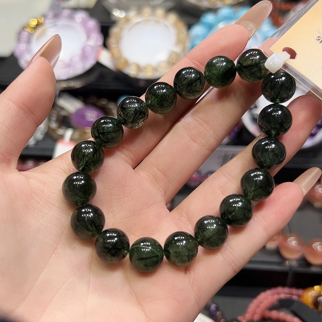 柠***道手链水晶未镶嵌sg13绿发晶11+