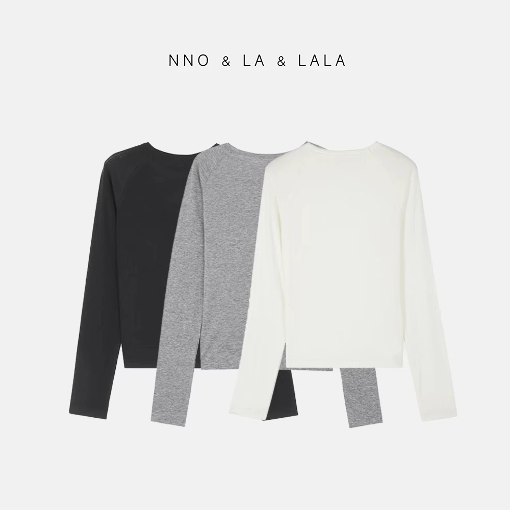 LA纯色 莱赛尔 打底衫 黑白灰26331