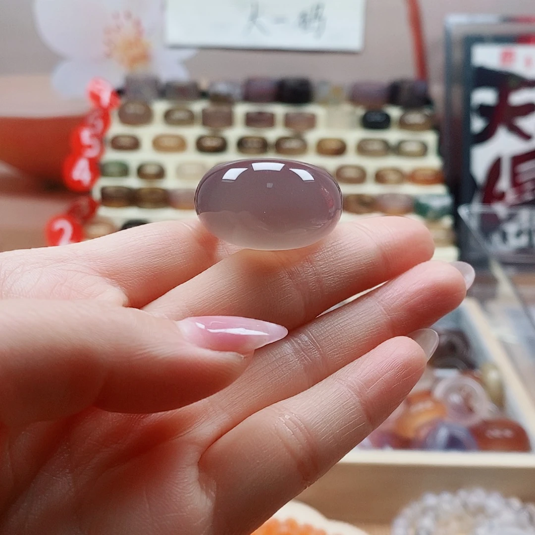 深***菜玛瑙/玉髓戒指未镶嵌