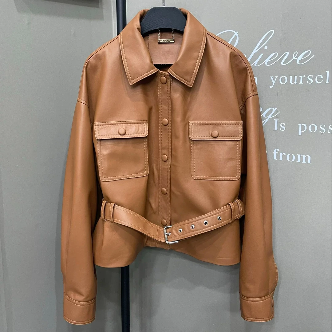 「Darley推荐」"宋佳同款"｜绵羊皮｜欧美风皮衣女韩版休闲春秋外套潮