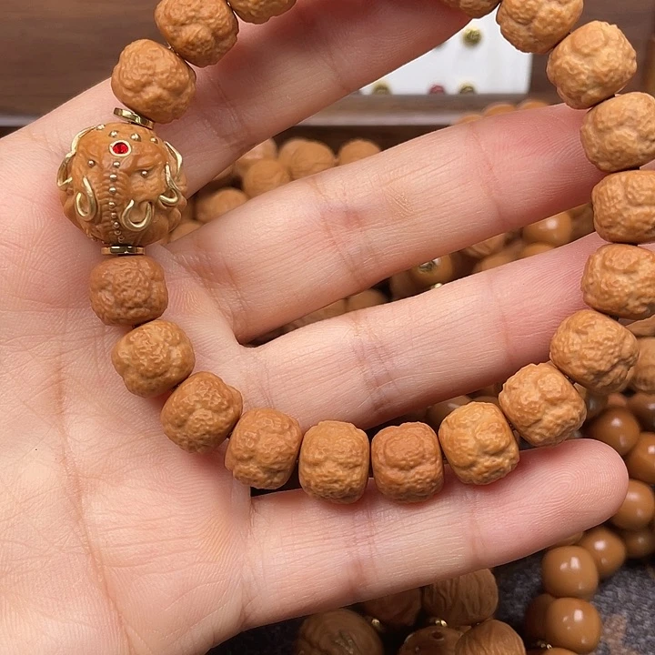 猴头核桃手串饕餮加象神