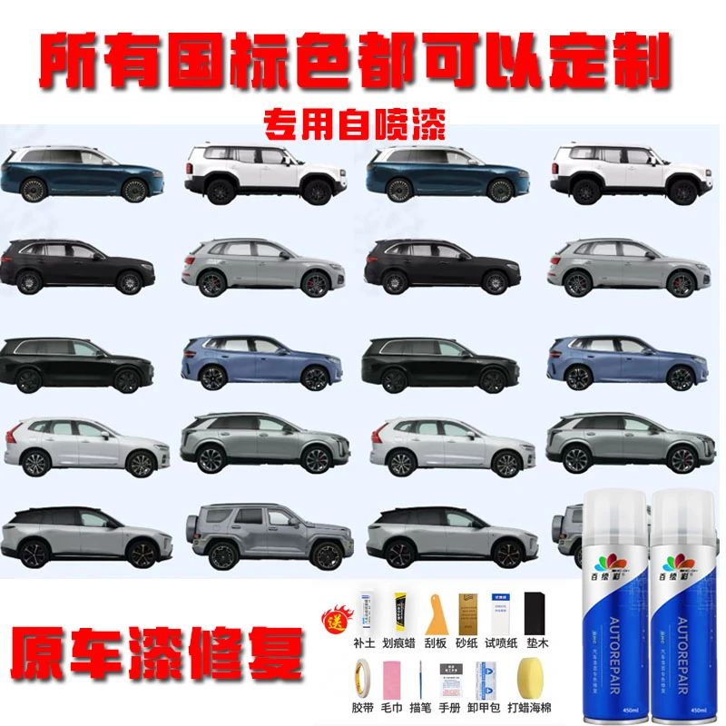 百绘彩专车专色自喷漆修复套装