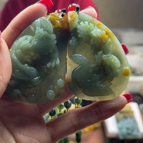 岫玉挂件未镶嵌挂件