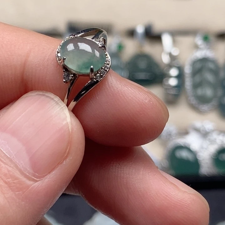 翡翠银S925镶嵌项链