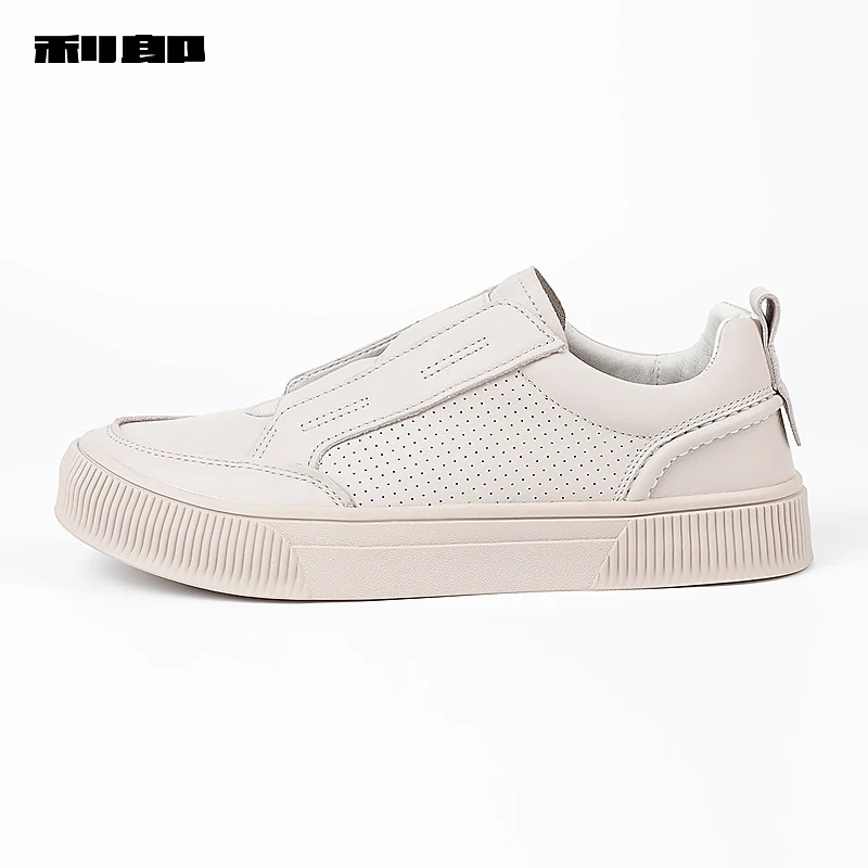 利郎官方男鞋休闲板鞋男士牛皮革时尚潮流舒适透气2025夏季新款鞋
