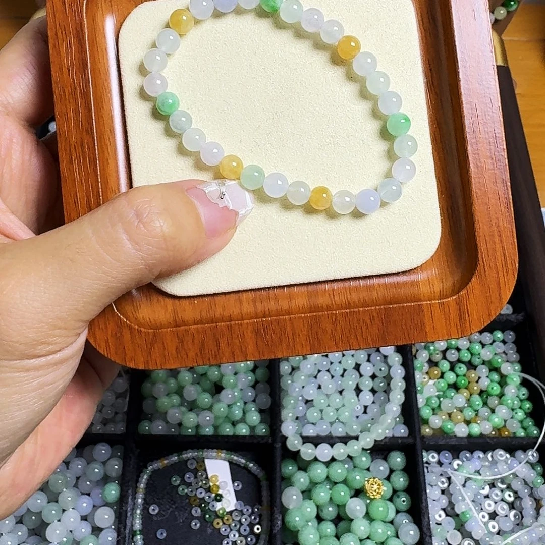 翡翠散珠5+多宝色手串