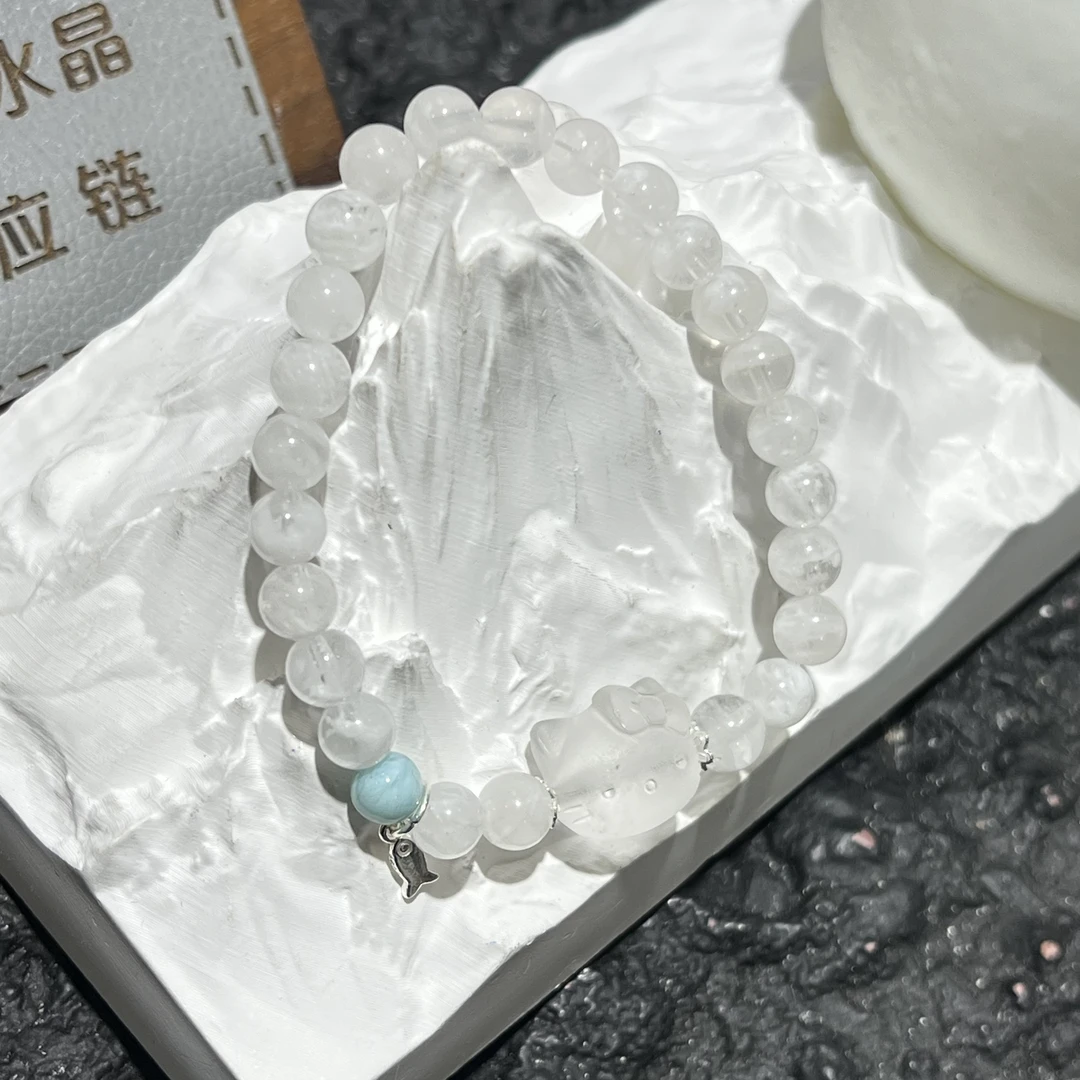 【月月家】AF026【svip私人定制版】天然白幽灵原创手串 多样性发其一