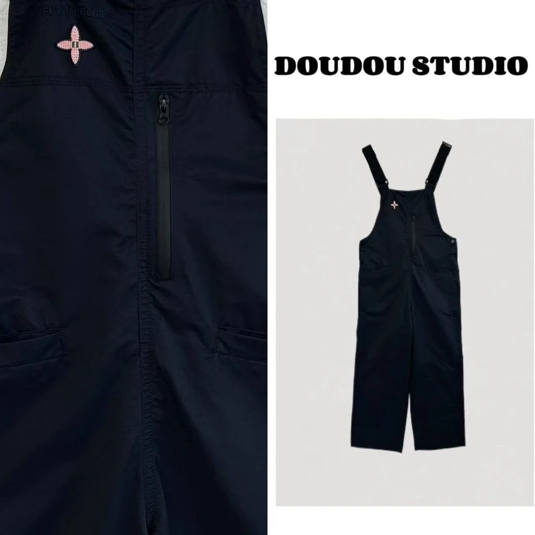 【兜兜】茉莉奶白 夏季新款小标休闲百搭工装连体背带长裤 井2577A