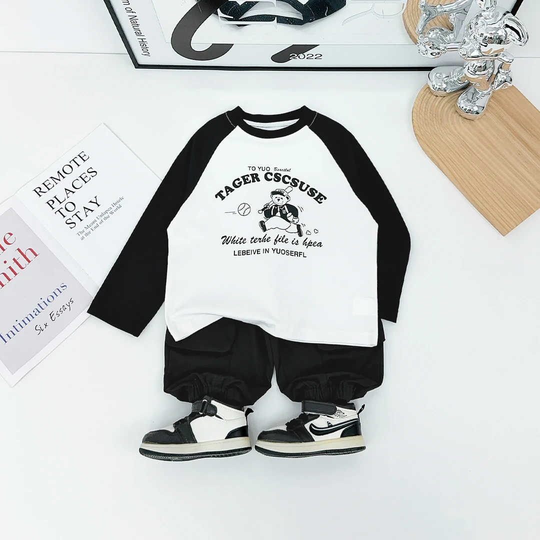 男童长袖T恤2025新款儿童秋冬季打底衫上衣ABQ25825Y悠悠童话童装