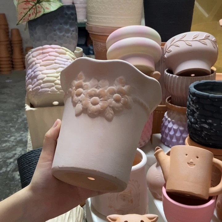 15×14雾化花边花束 粗陶1个