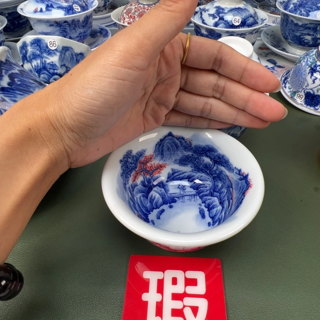 陶瓷景德镇纯手工纯手绘茶具木木87开片