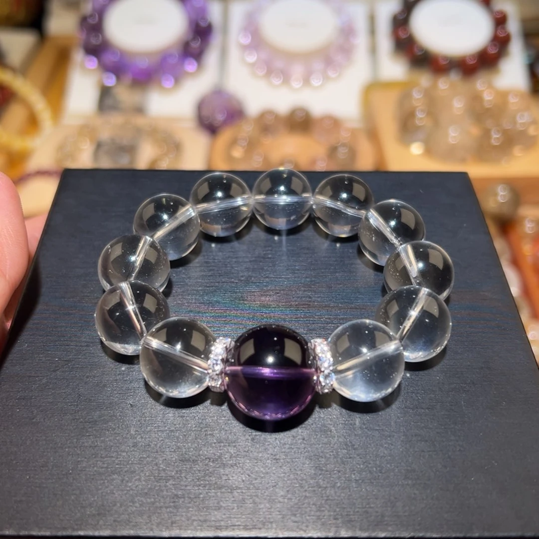 水晶手串银S925镶嵌V****e手串