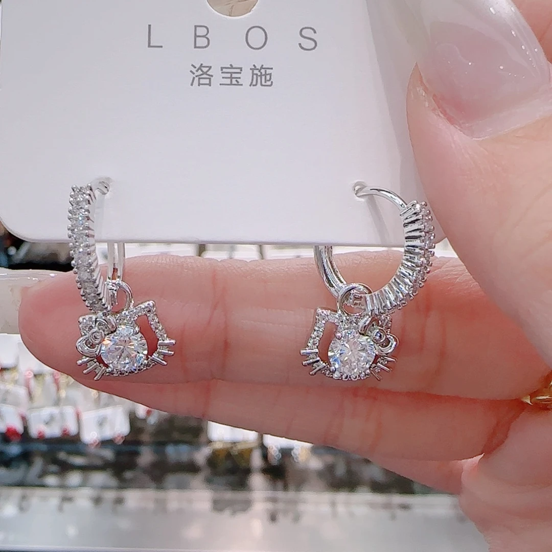 锆石铜合金925银耳环