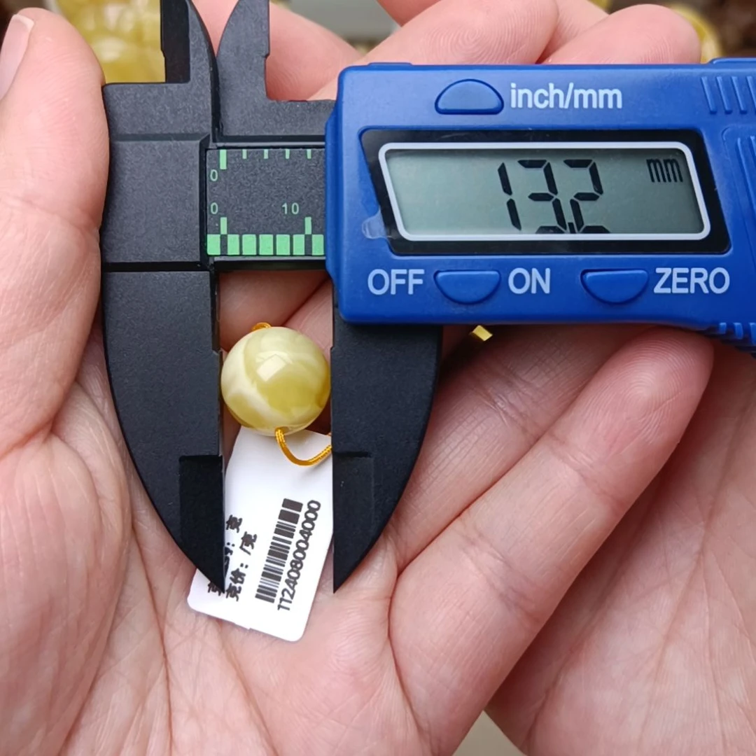 未镶嵌蜜蜡裸石13.2圆珠