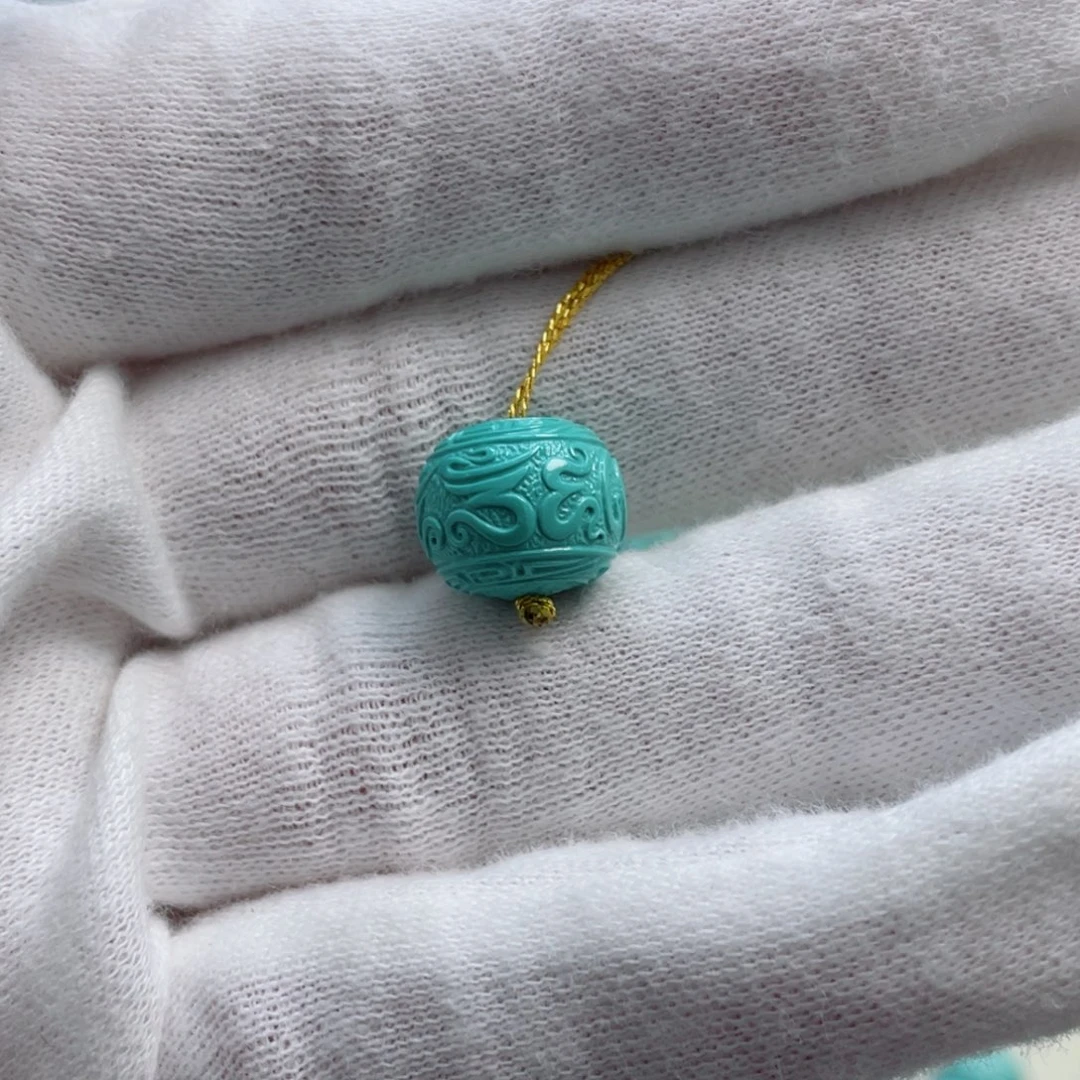 绿松石珠宝奇石未镶嵌蔷**开
