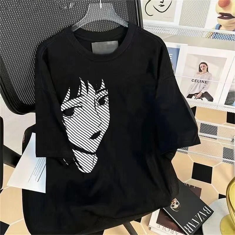 美式重磅100%纯棉印花短袖T恤oversize夏季情侣宽松上衣男女同款