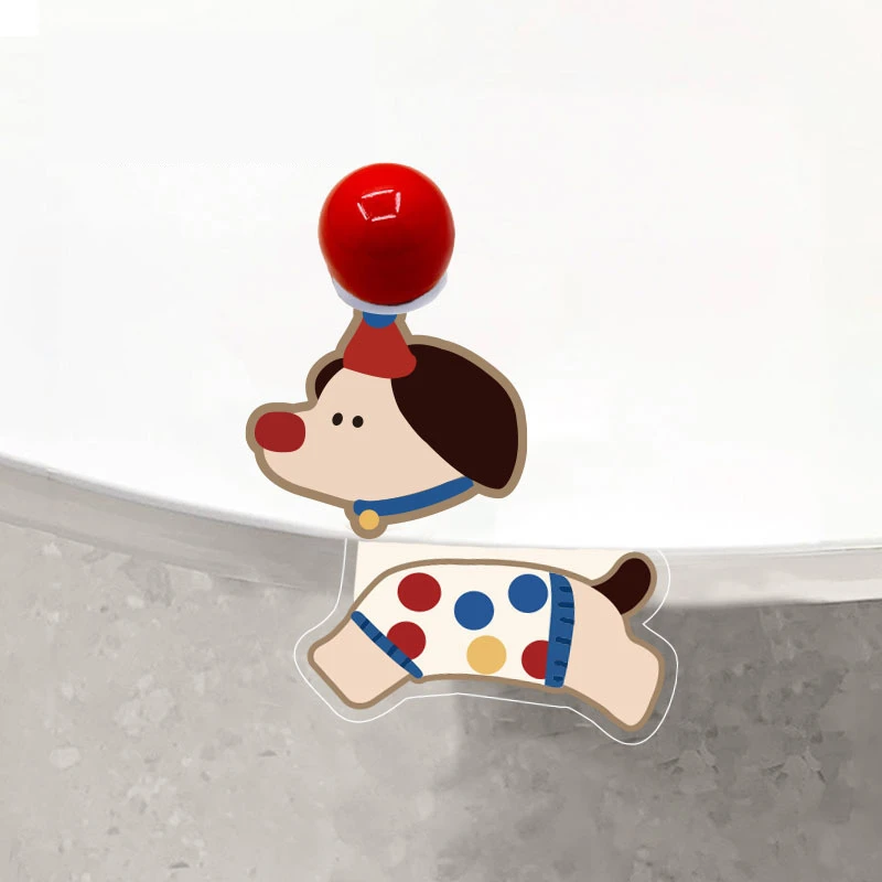 波点腊肠狗马桶提盖器不脏手亚克力马桶盖掀开器厕所防脏马桶提手