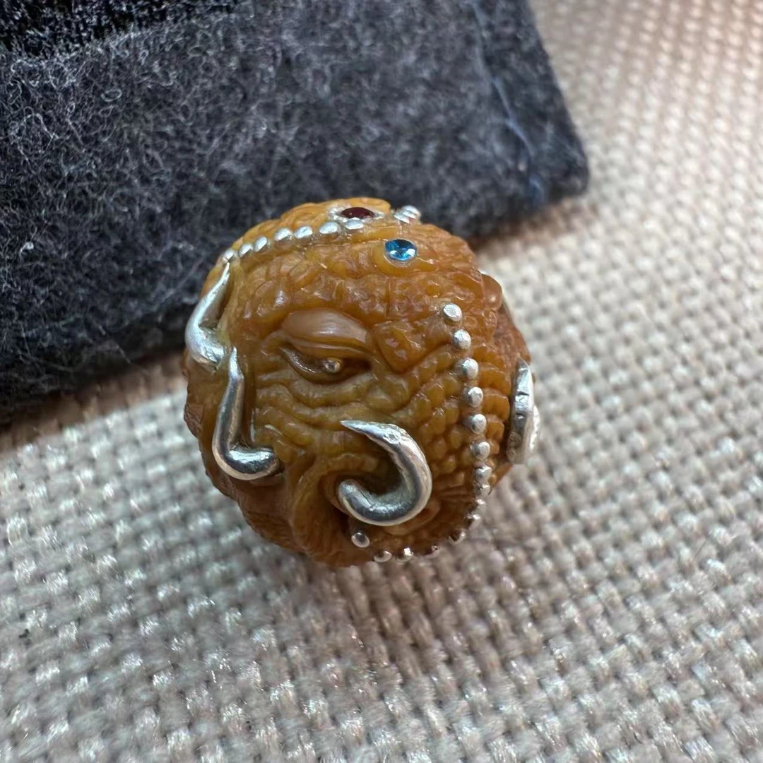 【乘鲤】-高端纯手工雕刻纯手工镶嵌工期15天-象神-狗王