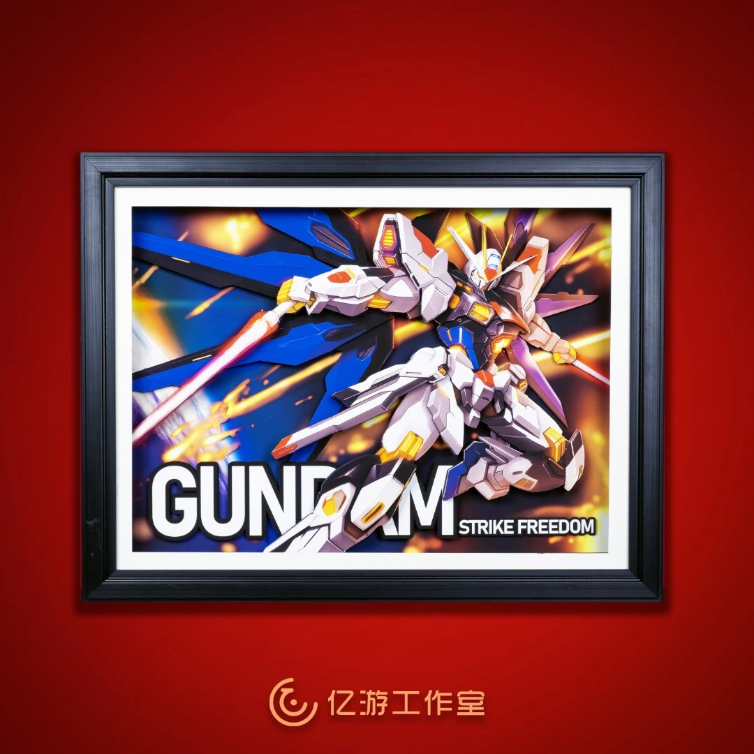 高达系列强袭单人-3D立体装饰画工艺画玄关卧室客厅挂画壁画动漫