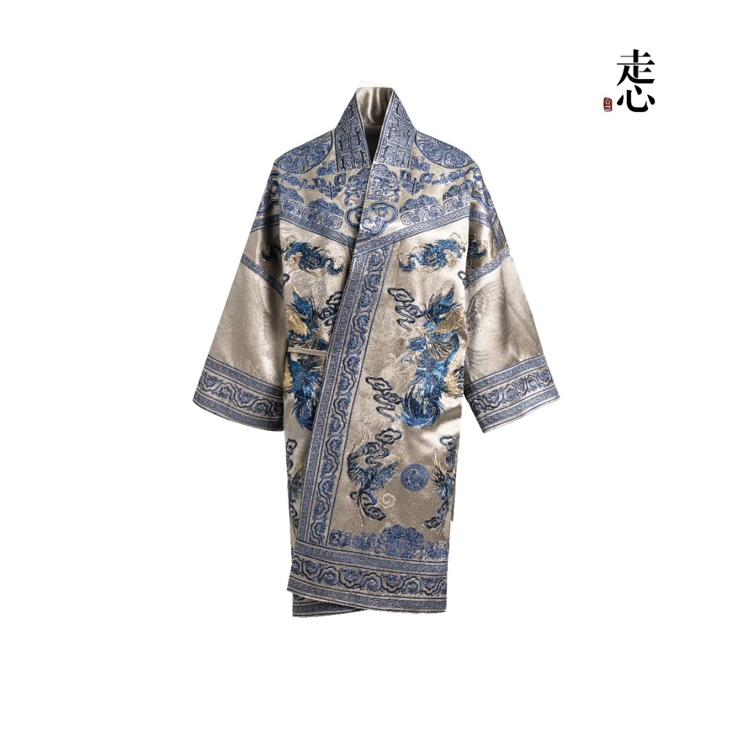 【走心非遗】青花瓷银河灰 袈裟25Z108M