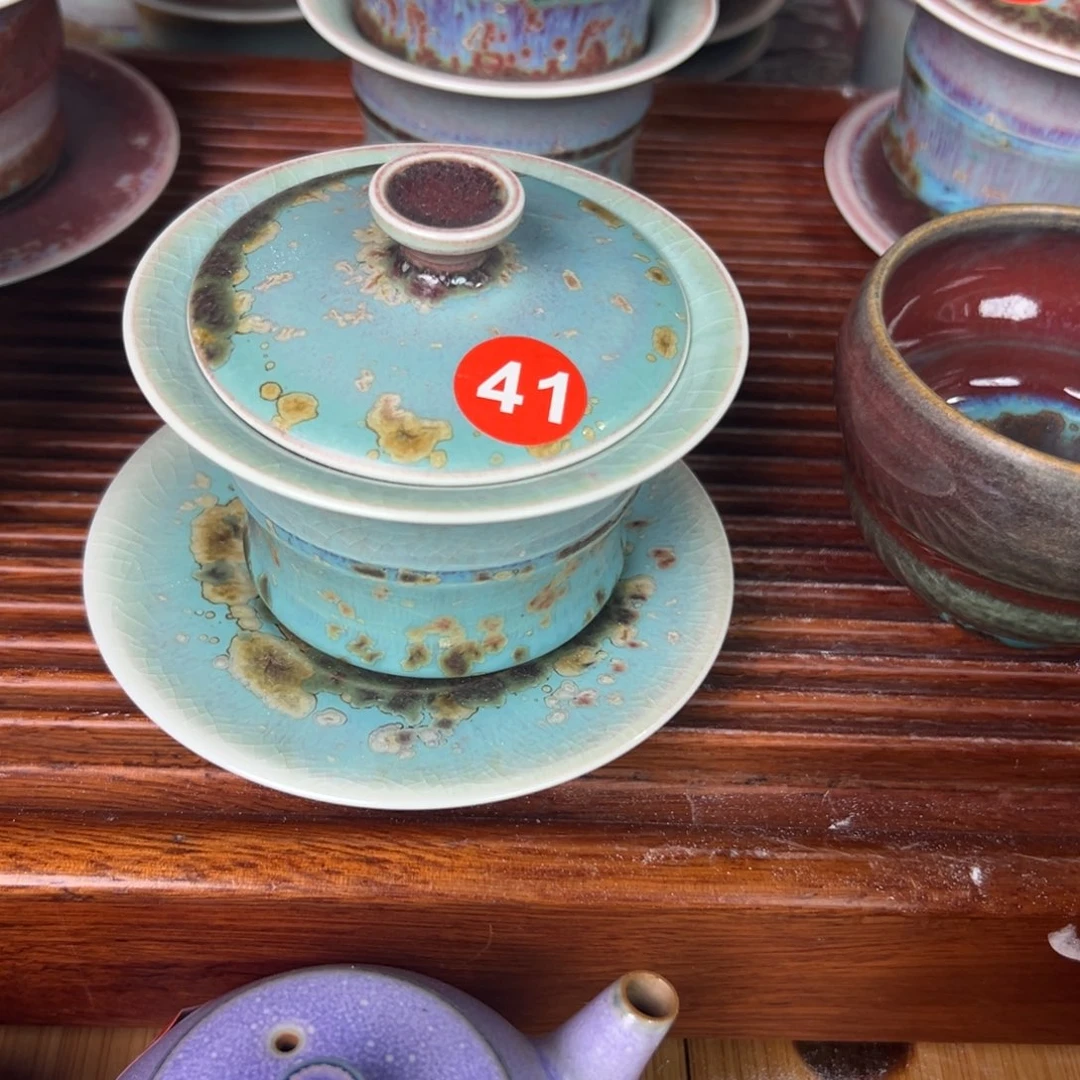 明***媚手工制作手拉坯茶具