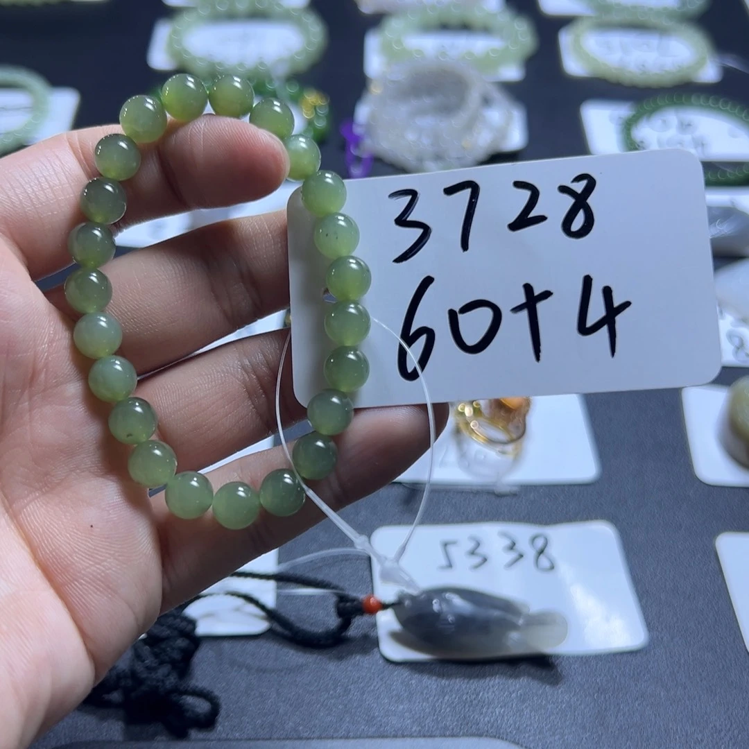 和田玉未镶嵌手串3728