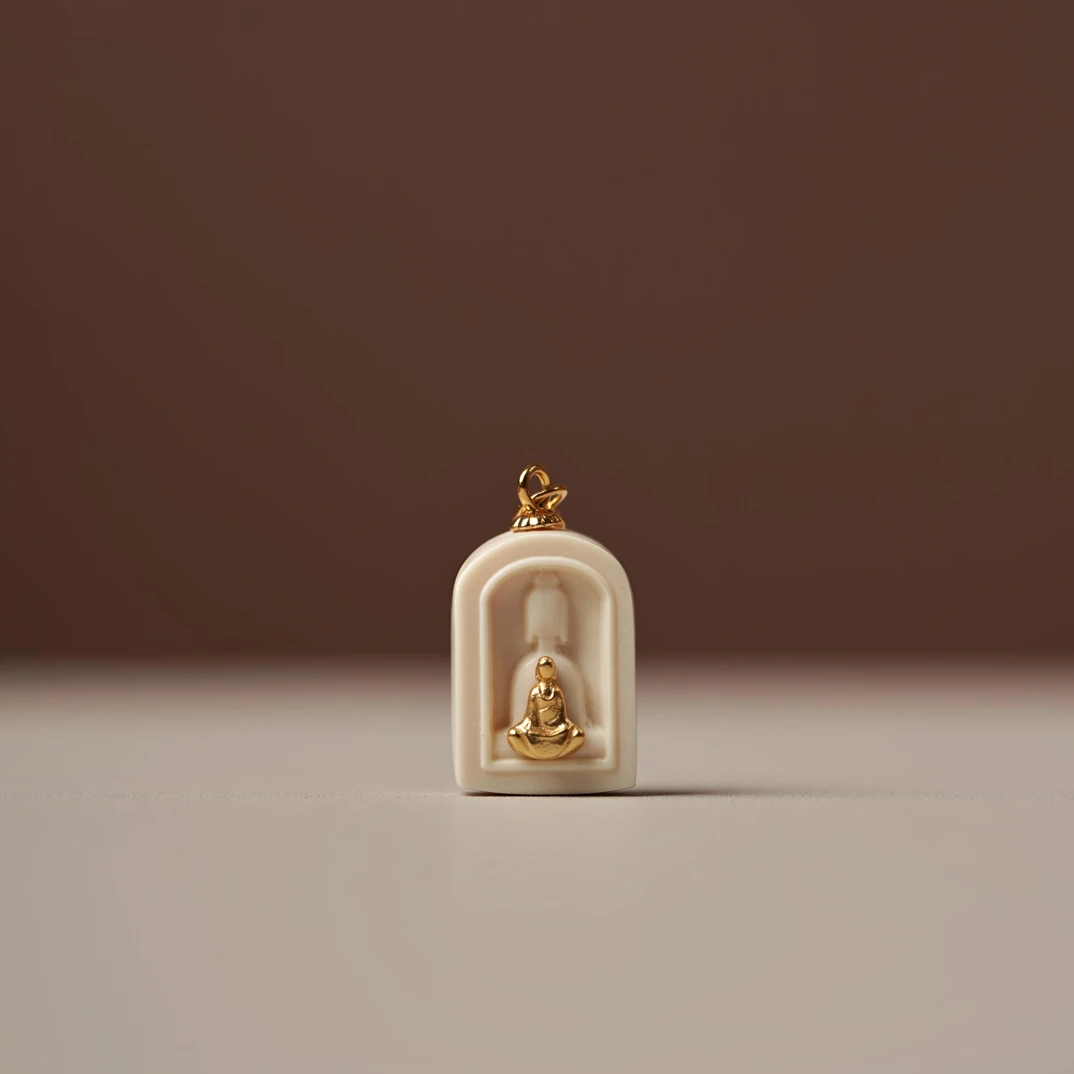 A216天然猛犸象牙 无相佛吊坠一个约11×16mm支持鉴定假一罚四