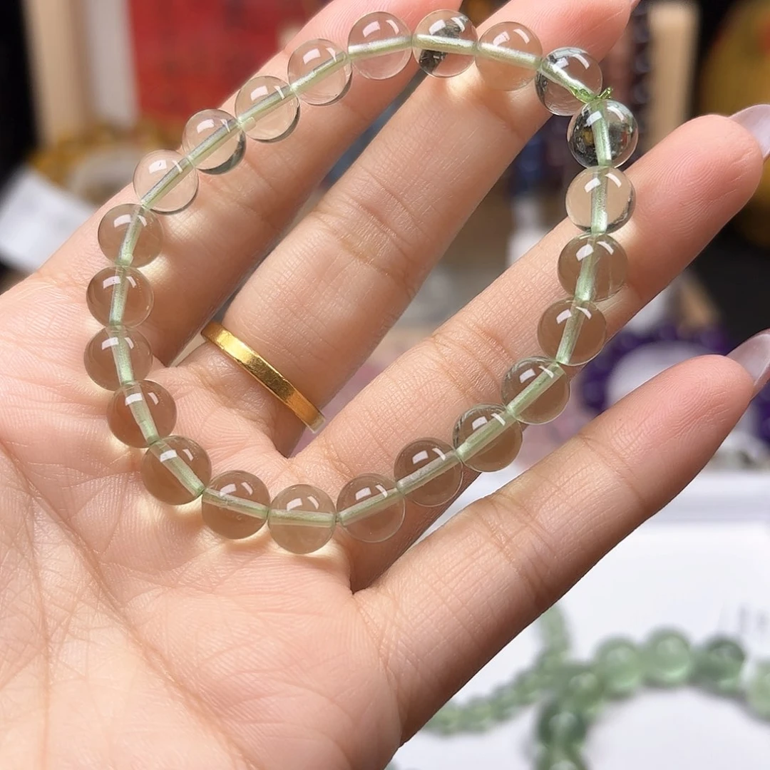 水晶手链未镶嵌绿萤石8