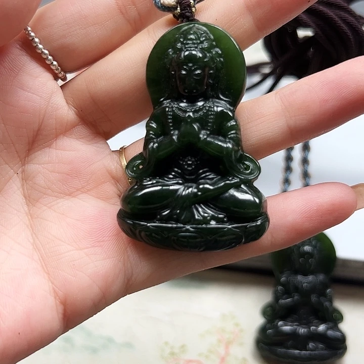 和田玉未镶嵌颈饰35