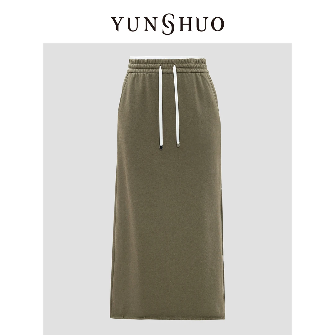 YUNSHUO允硕新品时尚百搭休闲简约气质半身裙 219053