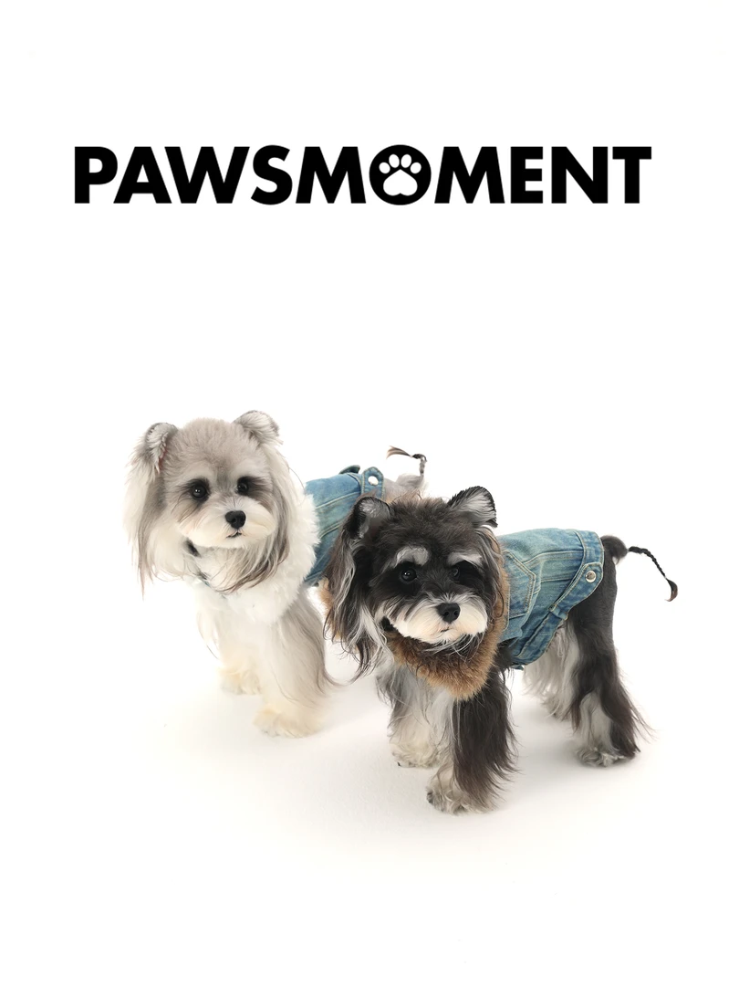 韩系口袋水洗设计.牛仔系列.雪纳瑞西施犬宠物服装