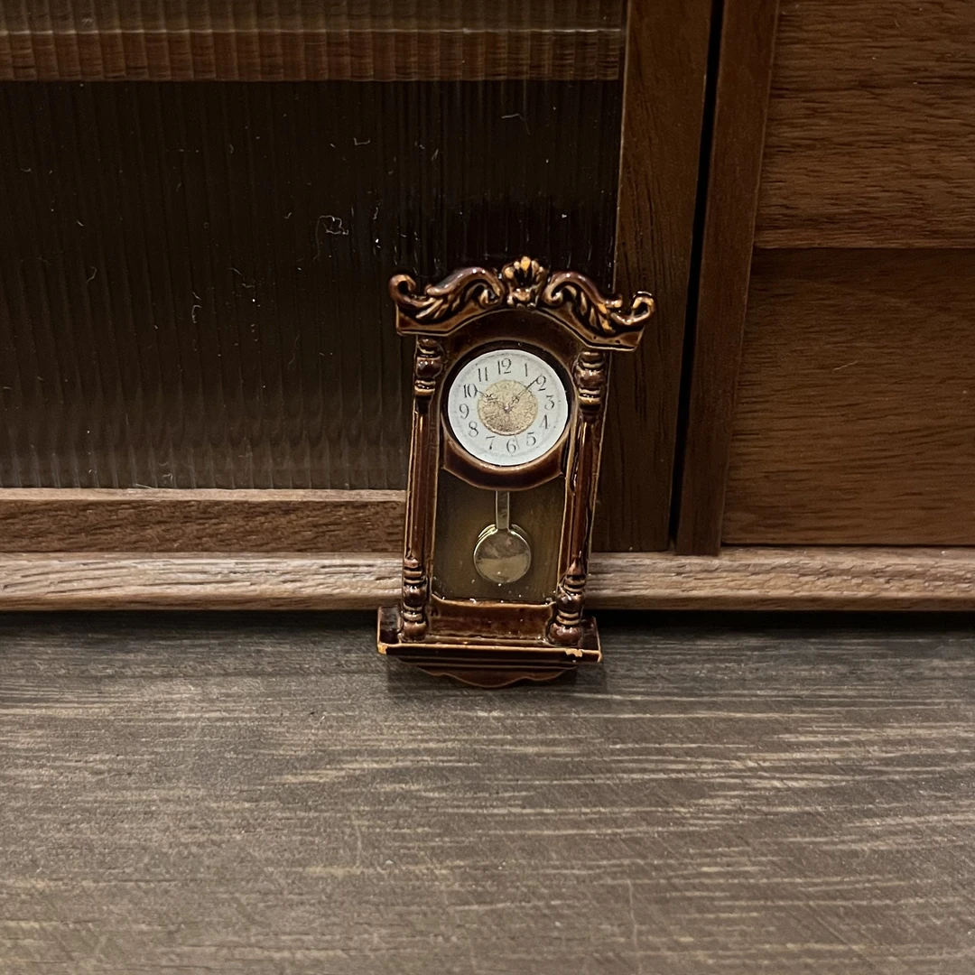 微缩娃娃屋迷你合金吊钟摆钟过家家玩具摆件