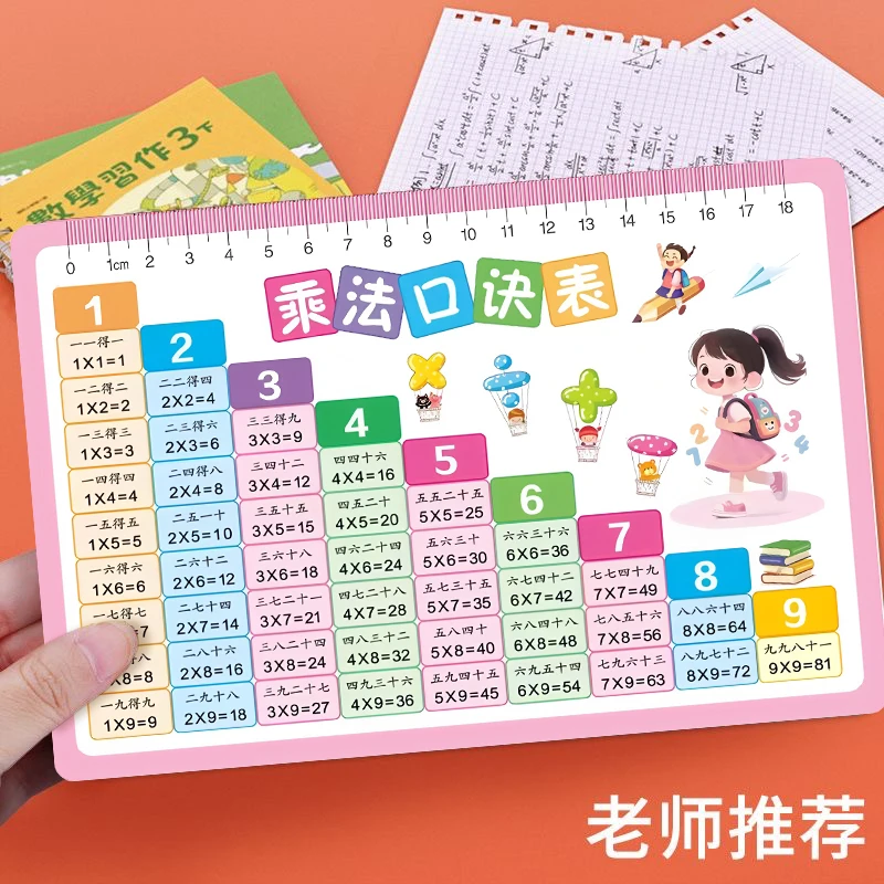 九九乘法口诀表99乘除法口诀卡片小学数学二年级乘法口诀背诵神器