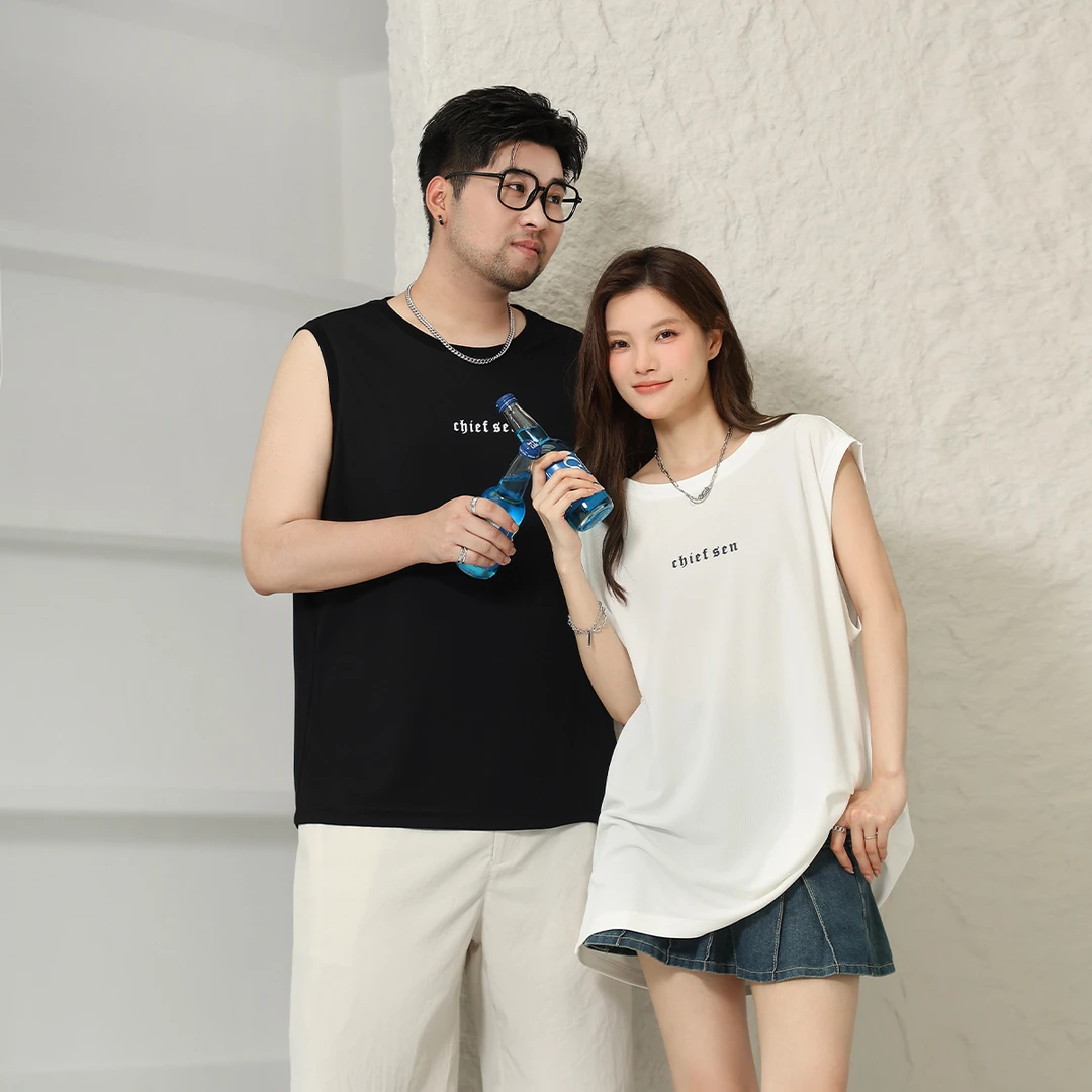 森老板速干透气背心大码夏季薄款男士痞帅坎肩无袖宽松百搭运动