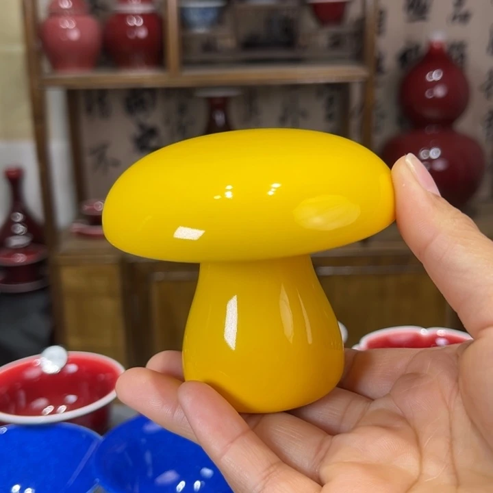 景德镇陶瓷浅行窑帝王黄蘑菇盖置
