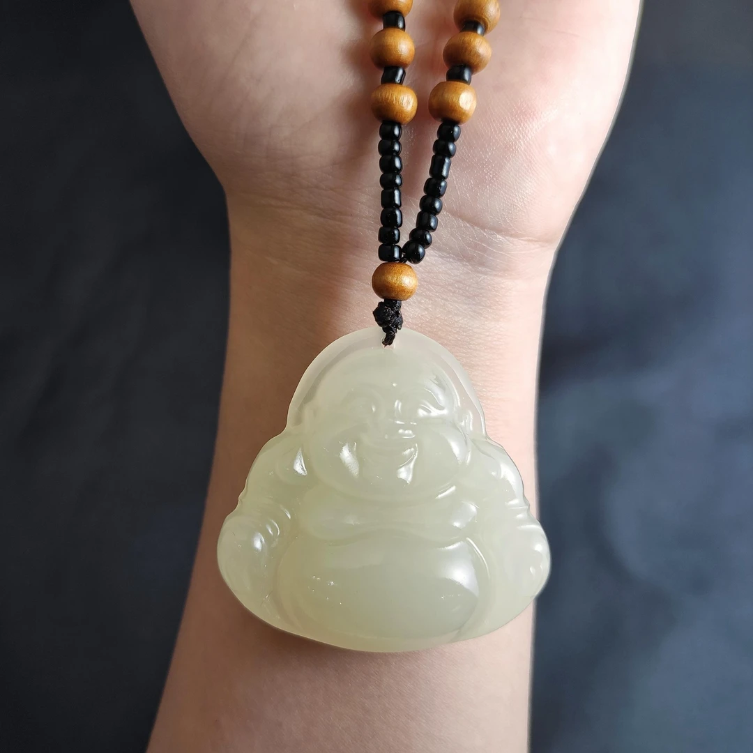 精美厚桩极白大佛公吊坠H01-11赠绳礼盒（多样性发）