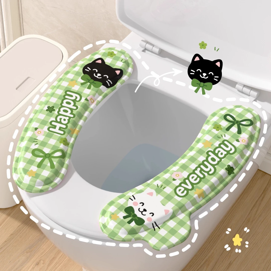 马桶坐垫圈可爱家用厕所粘贴式四季通用可水洗坐便好物便携马桶贴