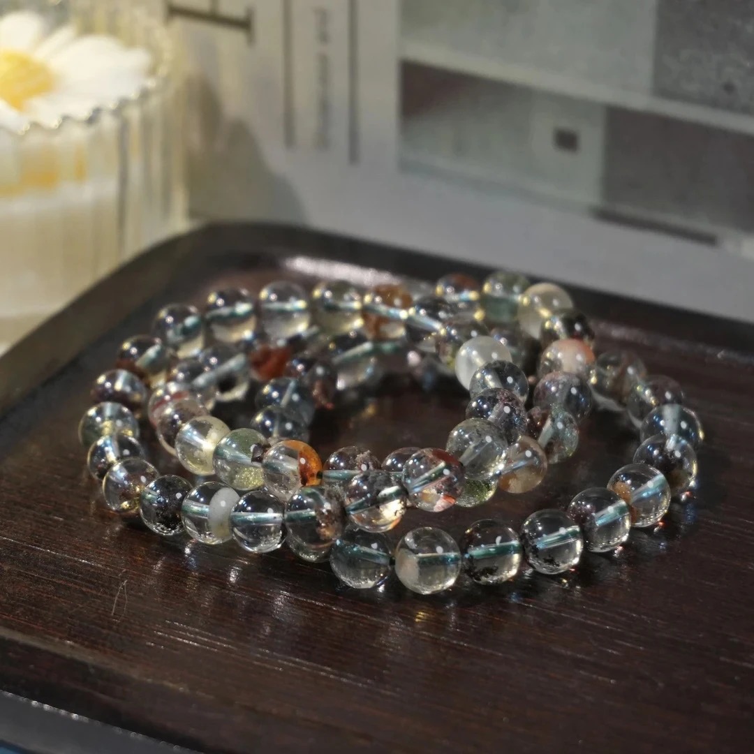 【书记甄选】天然四季幽灵单圈手链 多样性发一件 约8mm XL2666