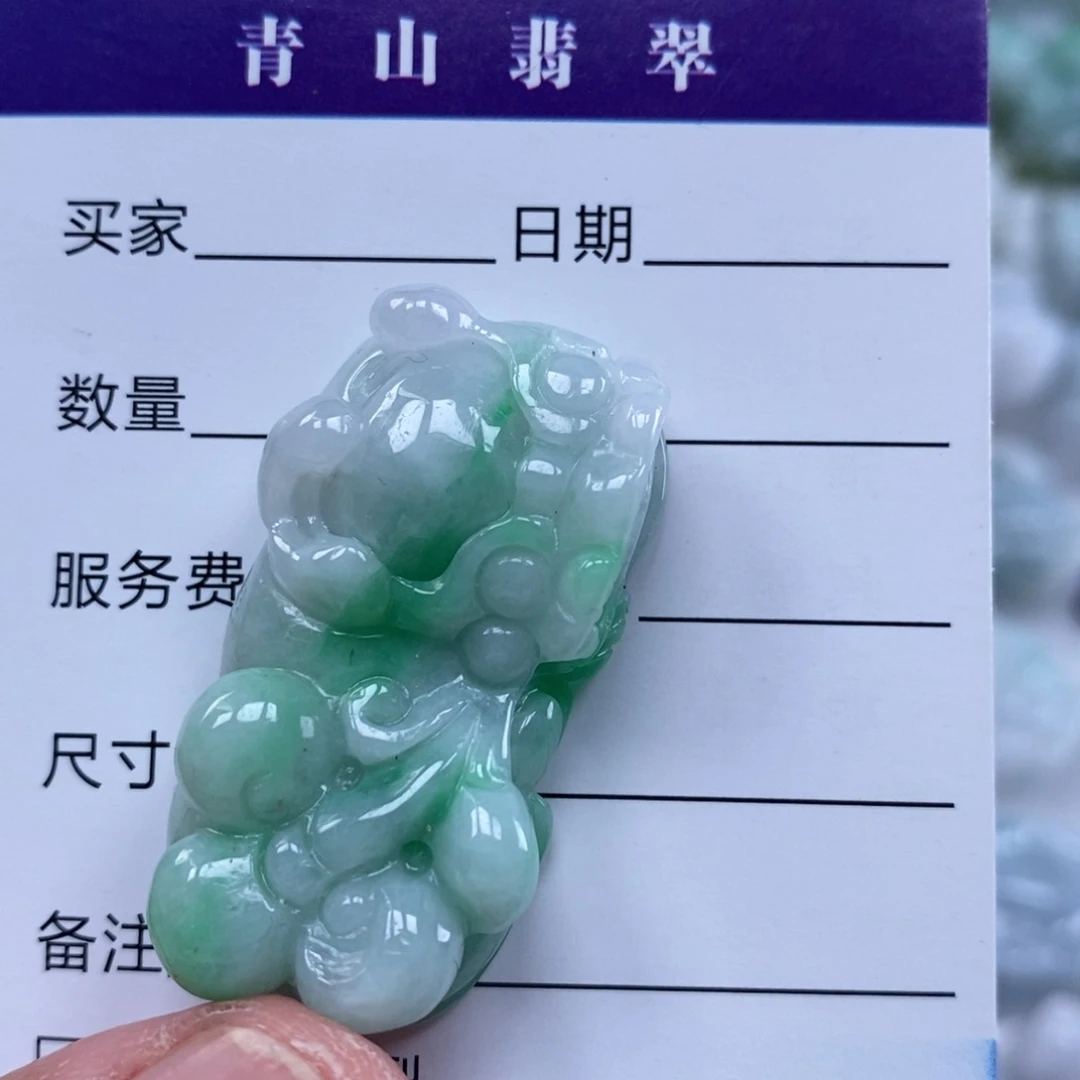颈饰未镶嵌翡翠多人霸王貔貅吊坠