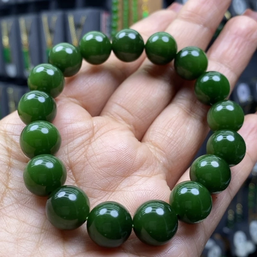 【闪购商品】和田玉手串未镶嵌11.8mm圆珠17颗手串