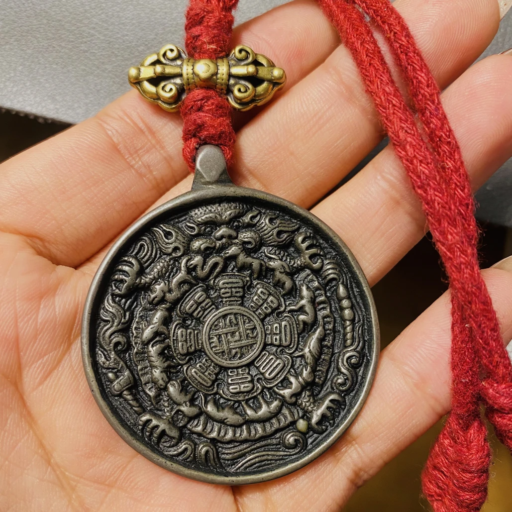 白利马铜鳞甲材质九宫八卦牌包挂吊坠