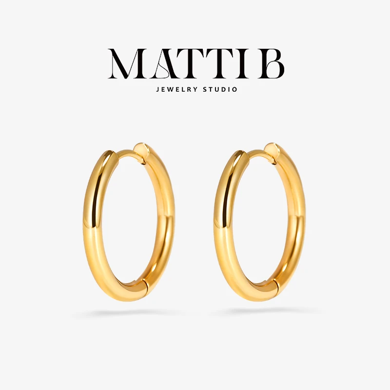 钛钢耳饰 素圈耳环女高级感新爆款小耳圈时尚百搭不掉色耳扣1825