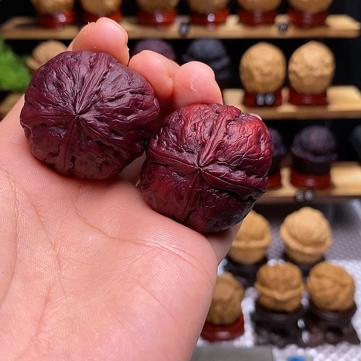 文玩核桃把件肌肉四棱27