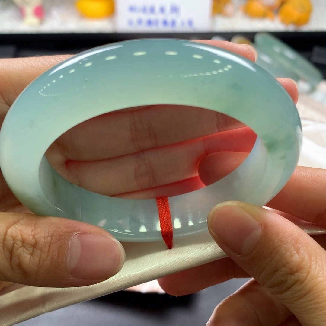 翡翠未镶嵌手镯25号完美