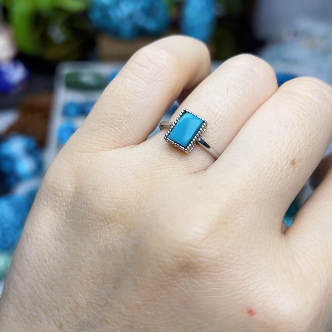 绿松石珠宝奇石银S925镶嵌