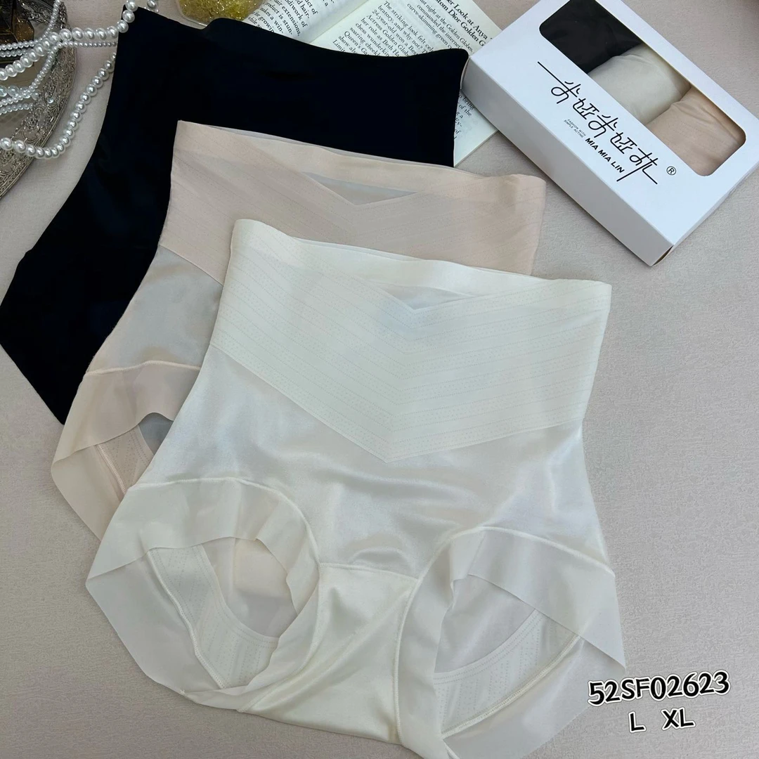 3条装 小蛮腰 夏季高腰大包臀无痕提臀收腹女士内裤