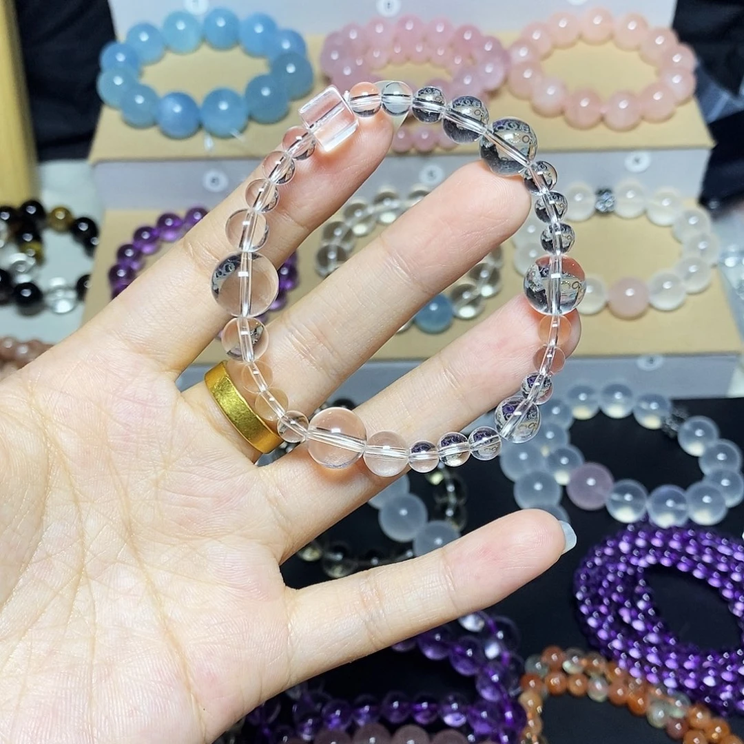 未镶嵌手链水晶小米泡泡di y